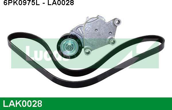 LUCAS LAK0028 - V-Ribbed Belt Set autospares.lv