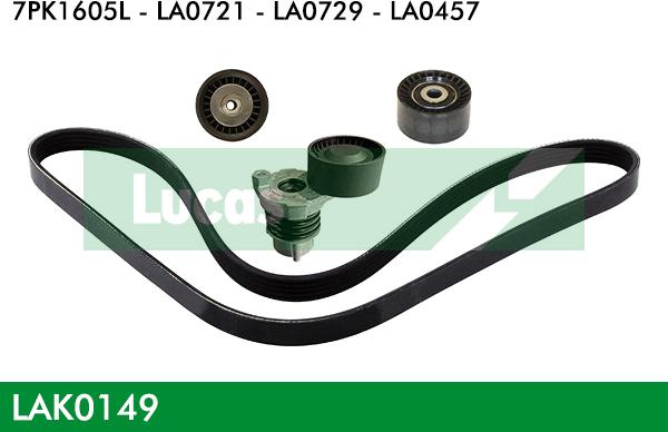 LUCAS LAK0149 - V-Ribbed Belt Set autospares.lv