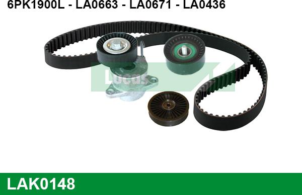 LUCAS LAK0148 - V-Ribbed Belt Set autospares.lv