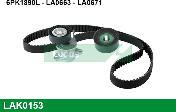 LUCAS LAK0153 - V-Ribbed Belt Set autospares.lv