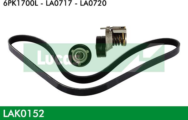 LUCAS LAK0152 - V-Ribbed Belt Set autospares.lv