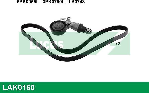 LUCAS LAK0160 - V-Ribbed Belt Set autospares.lv