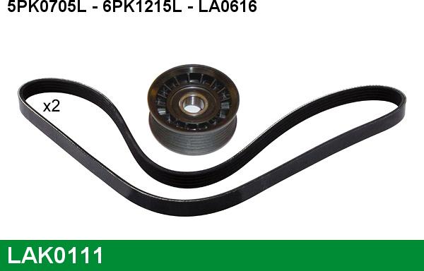 LUCAS LAK0111 - V-Ribbed Belt Set autospares.lv