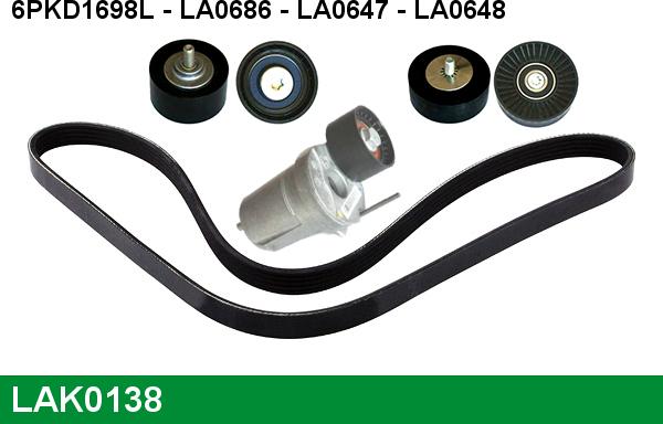 LUCAS LAK0138 - V-Ribbed Belt Set autospares.lv