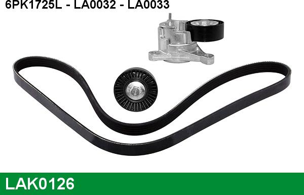 LUCAS LAK0126 - V-Ribbed Belt Set autospares.lv