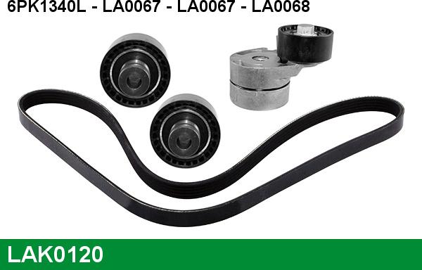 LUCAS LAK0120 - V-Ribbed Belt Set autospares.lv