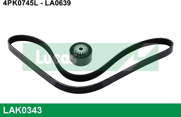 LUCAS LAK0343 - V-Ribbed Belt Set autospares.lv