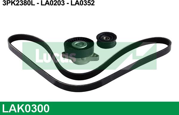 LUCAS LAK0300 - V-Ribbed Belt Set autospares.lv