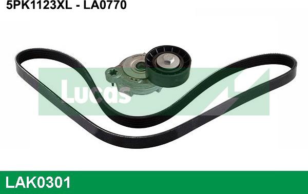 LUCAS LAK0301 - V-Ribbed Belt Set autospares.lv