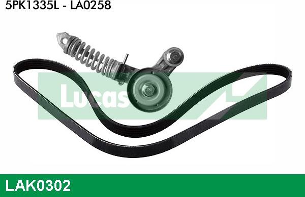 LUCAS LAK0302 - V-Ribbed Belt Set autospares.lv