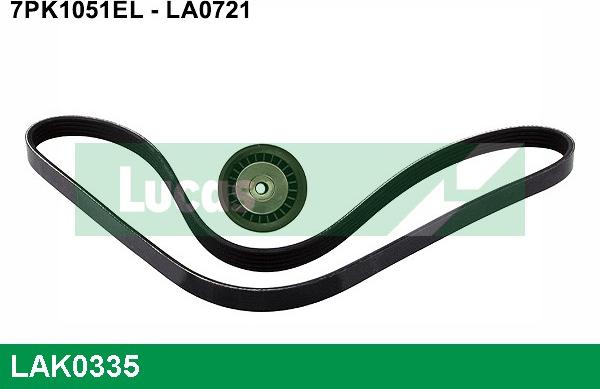 LUCAS LAK0335 - V-Ribbed Belt Set autospares.lv