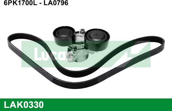 LUCAS LAK0330 - V-Ribbed Belt Set autospares.lv