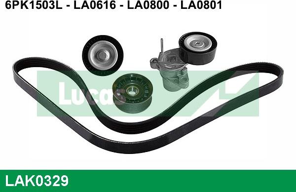 LUCAS LAK0329 - V-Ribbed Belt Set autospares.lv