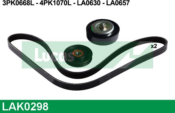 LUCAS LAK0298 - V-Ribbed Belt Set autospares.lv