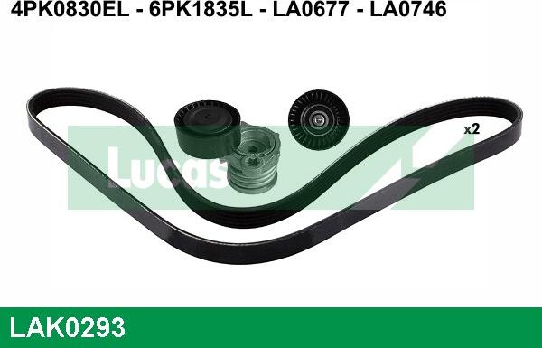 LUCAS LAK0293 - V-Ribbed Belt Set autospares.lv