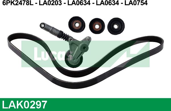 LUCAS LAK0297 - V-Ribbed Belt Set autospares.lv