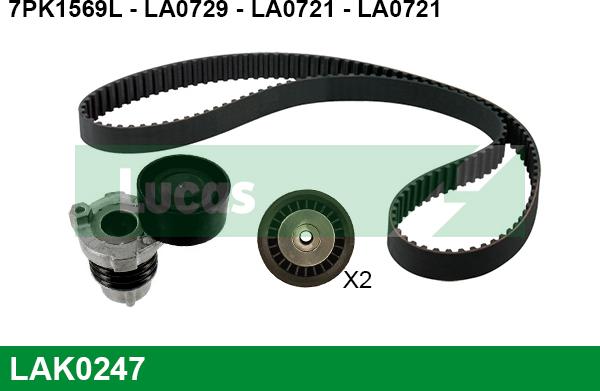 LUCAS LAK0247 - V-Ribbed Belt Set autospares.lv