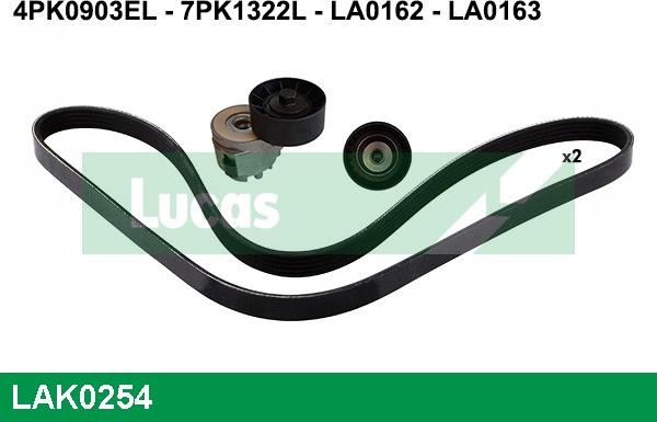 LUCAS LAK0254 - V-Ribbed Belt Set autospares.lv