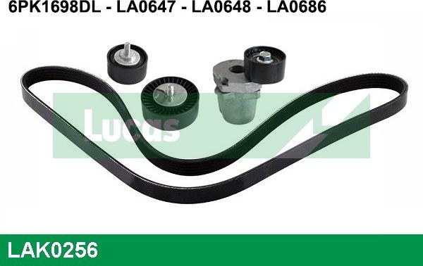 LUCAS LAK0256 - V-Ribbed Belt Set autospares.lv