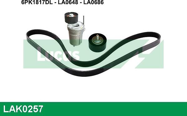 LUCAS LAK0257 - V-Ribbed Belt Set autospares.lv