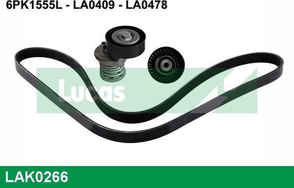 LUCAS LAK0266 - V-Ribbed Belt Set autospares.lv