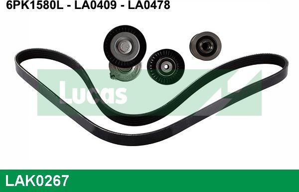 LUCAS LAK0267 - V-Ribbed Belt Set autospares.lv