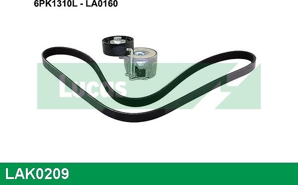 LUCAS LAK0209 - V-Ribbed Belt Set autospares.lv