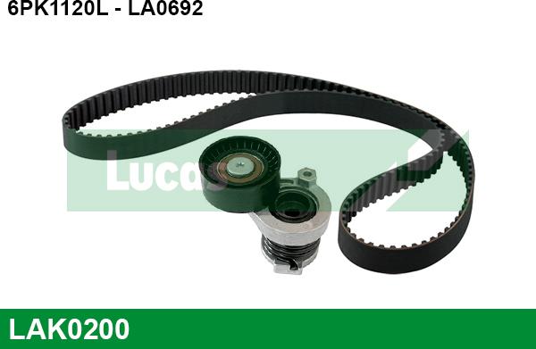 LUCAS LAK0200 - V-Ribbed Belt Set autospares.lv