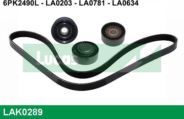LUCAS LAK0289 - V-Ribbed Belt Set autospares.lv