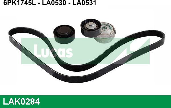 LUCAS LAK0284 - V-Ribbed Belt Set autospares.lv