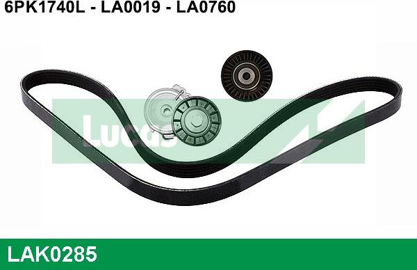 LUCAS LAK0285 - V-Ribbed Belt Set autospares.lv