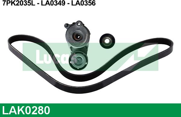 LUCAS LAK0280 - V-Ribbed Belt Set autospares.lv