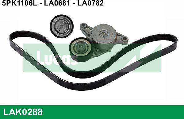 LUCAS LAK0288 - V-Ribbed Belt Set autospares.lv