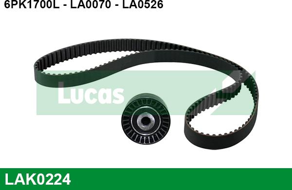 LUCAS LAK0224 - V-Ribbed Belt Set autospares.lv