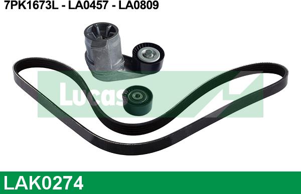 LUCAS LAK0274 - V-Ribbed Belt Set autospares.lv