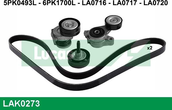 LUCAS LAK0273 - V-Ribbed Belt Set autospares.lv