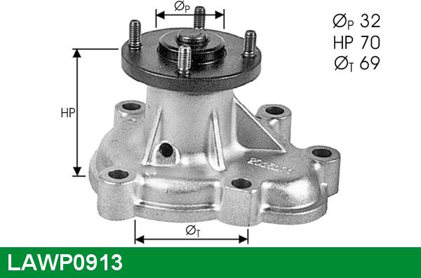 LUCAS LAWP0913 - Water Pump autospares.lv