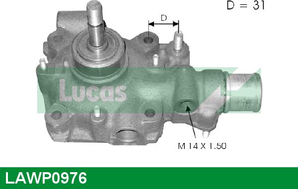 LUCAS LAWP0976 - Water Pump autospares.lv