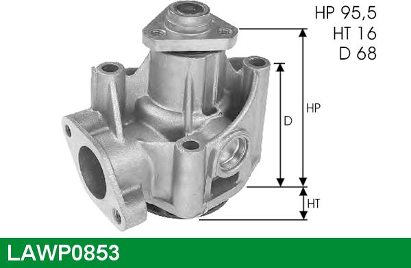 LUCAS LAWP0853 - Water Pump autospares.lv