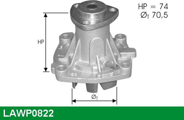 LUCAS LAWP0822 - Water Pump autospares.lv