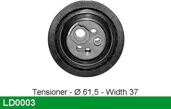 LUCAS LD0003 - Tensioner Pulley, timing belt autospares.lv