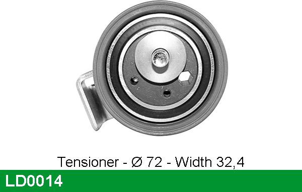 LUCAS LD0014 - Tensioner Pulley, timing belt autospares.lv