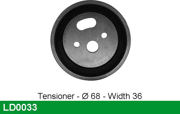 LUCAS LD0033 - Tensioner Pulley, timing belt autospares.lv