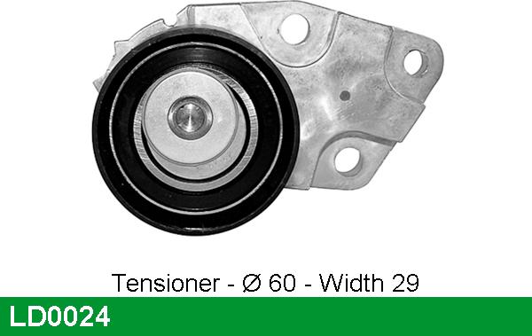 LUCAS LD0024 - Tensioner Pulley, timing belt autospares.lv
