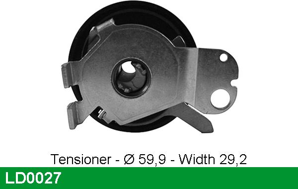 LUCAS LD0027 - Tensioner Pulley, timing belt autospares.lv