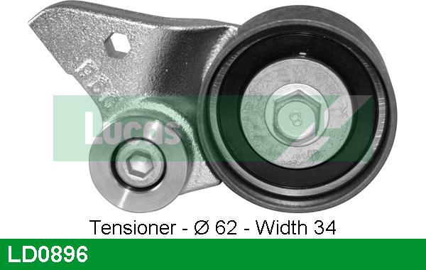 LUCAS LD0896 - Tensioner Pulley, timing belt autospares.lv