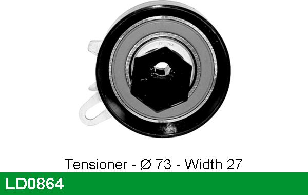 LUCAS LD0864 - Tensioner Pulley, timing belt autospares.lv