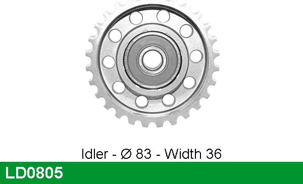 LUCAS LD0805 - Tensioner Pulley, timing belt autospares.lv