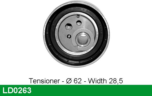 LUCAS LD0263 - Tensioner Pulley, timing belt autospares.lv