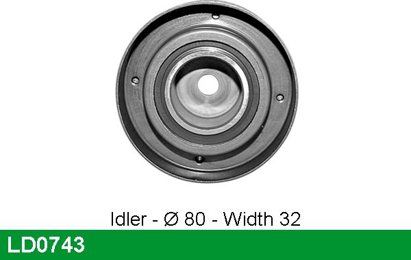 LUCAS LD0743 - Tensioner Pulley, timing belt autospares.lv